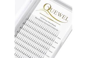 QUEWEL Volume Lash Extensions 3D 0.10mm C Curl Mix-8-15mm Short Stem Premade Fans Soft|Optinal 3D|4D|5D|6D|7D|8D 0.07/0.10mm C/D 8-20mm Mix-9-16mm 12-15mm 8-15mm|(3D 0.10C MIX8-15)