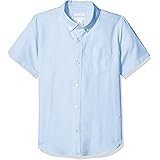 Amazon Essentials Boys' Kids Uniform Short-Sleeve Woven Oxford Button-Down Shirts