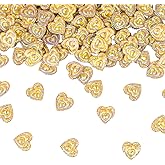 50 Pcs Resin Rhinestones for Crafting,Heart Shaped Rhinestones for Bedazzling Clothes Shoes Hats Bags & Sewing Accessories (Golden Yellow)