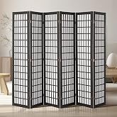 VEVOR Room Divider, 6 Panel Japanese Room Divider, Folding Privacy Screen Indoor, Portable Partition Dividers and Decoration Screens, for Room Separation, Home, Office, Restaurant &amp; Bedroom (Black)