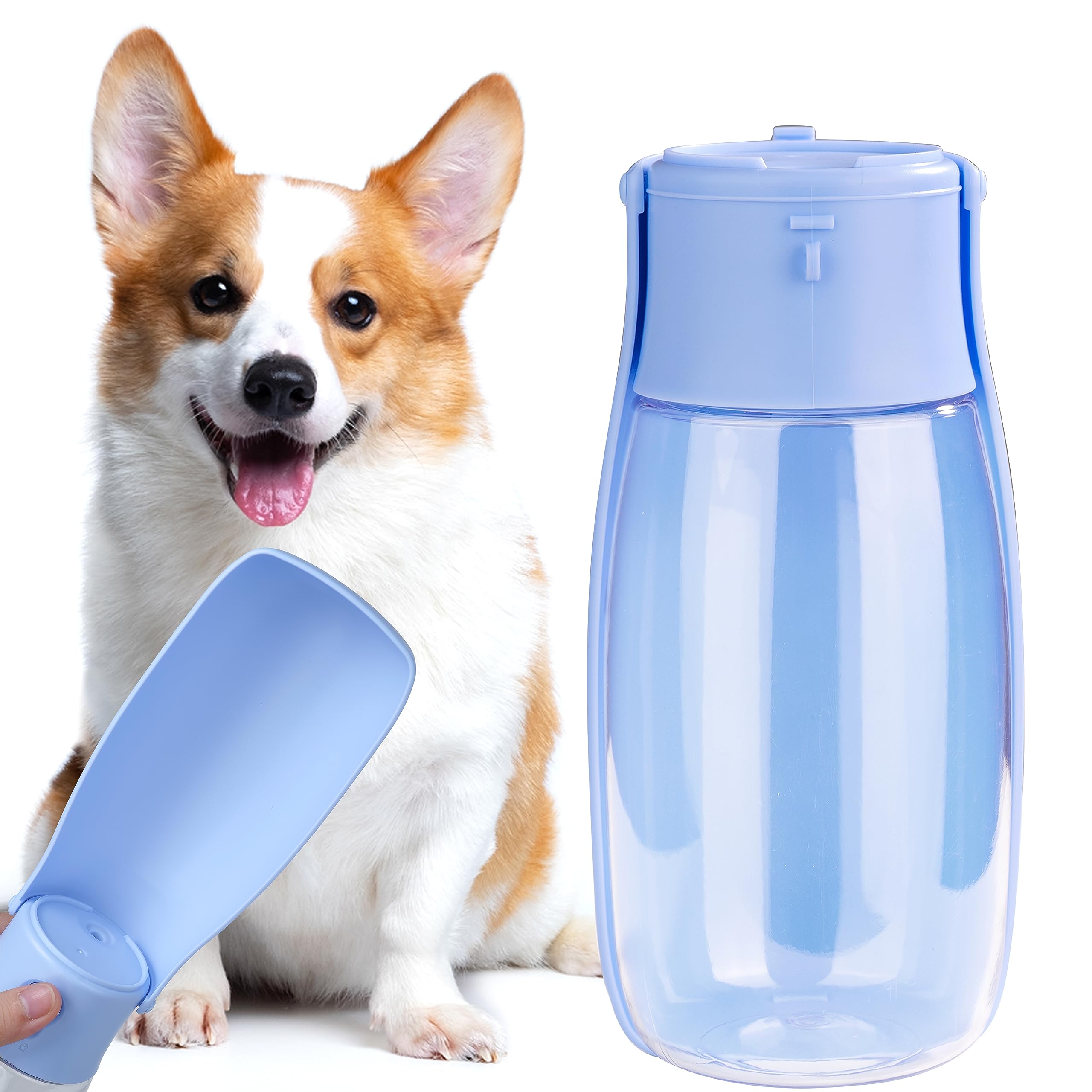 Photo 1 of AVELORA Foldable Dog Water Bottle, Portable Water Dispenser for Dog, Cat, Rabbit, Puppy and Small Animals, Dishwasher Safe Pet Accessories for Walking, Hiking, Travel