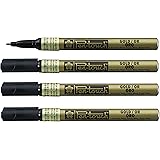 Sakura Pen-Touch Paint Marker 1.0 mm fine point metallic gold color, Pack of 4