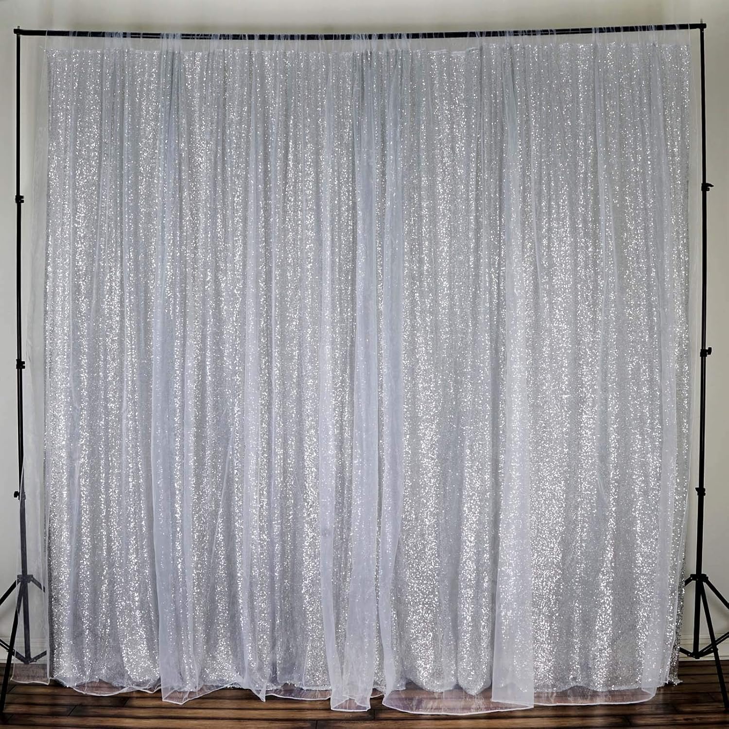 Amazon Com Efavormart ft X 10ft Silver Sequins Backdrop Curtain Photography Background Sequin Photo Booth Backdrop Studio Background Home Kitchen