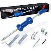 ABN Auto Slide Hammer 9-Piece Set, 5lb Pound &ndash; Puller Kit for Small Hail Dent Removal on Car Body