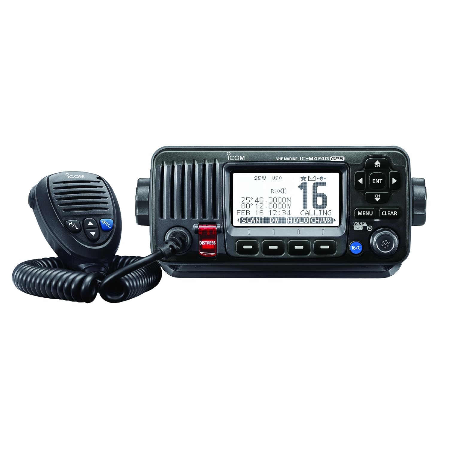 Amazon.com: ICOM IC-M424G 21 Compact Marine VHF Radio, with Hailer, in  Black: Icom: Cell Phones & Accessories