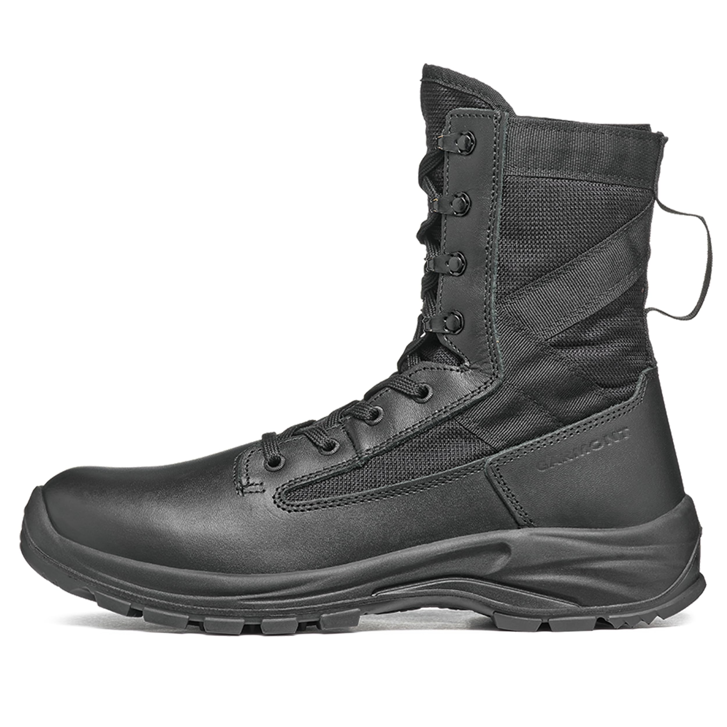 Photo 1 of GARMONT TACTICAL T8 LE 2.0 Law Enforcement EMS Boots for Men and Women, Polishable Full Grain Leather, Lightweight and Breathable, Side Zipper, Uniform Compliant, 8" High, Black, Regular, Size 10.5