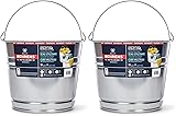 Behrens 1210GS 10-Quart Galvanized Steel Pail 2 Pack