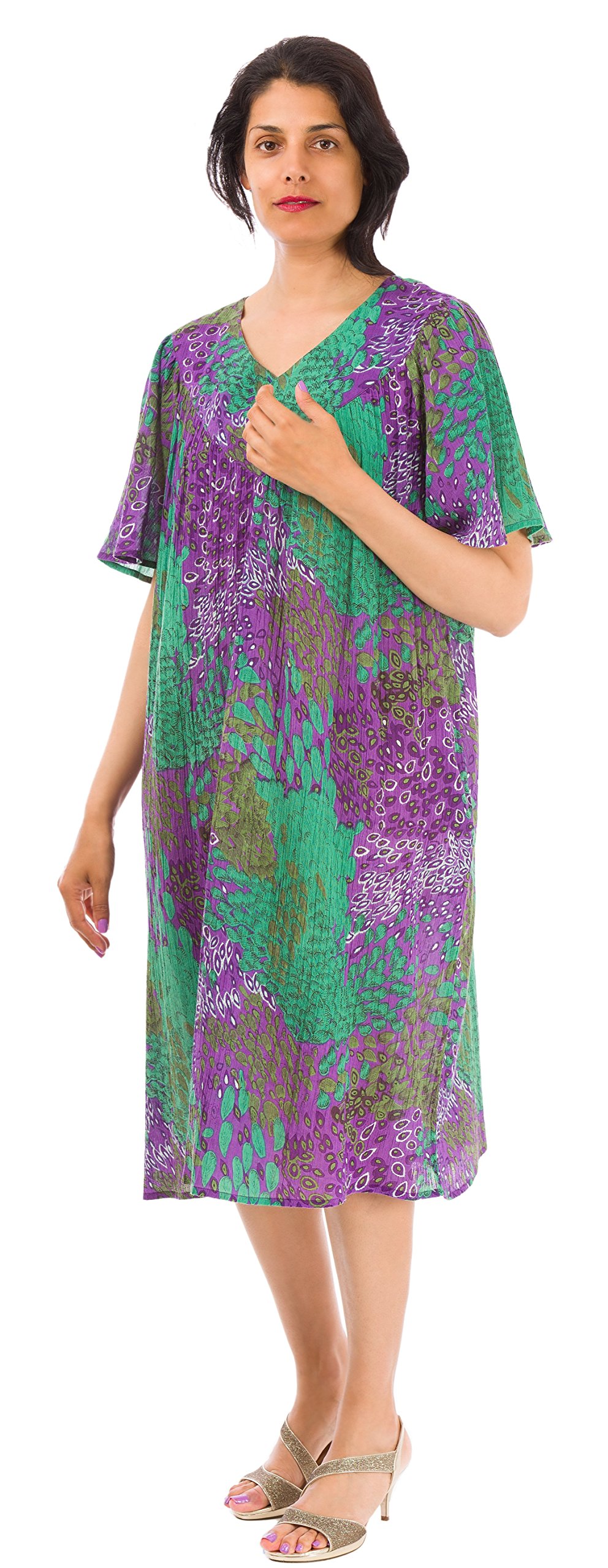 Sante Classics Womens Cotton Crinkle Dress Nelia Purple | Desertcart Gambia