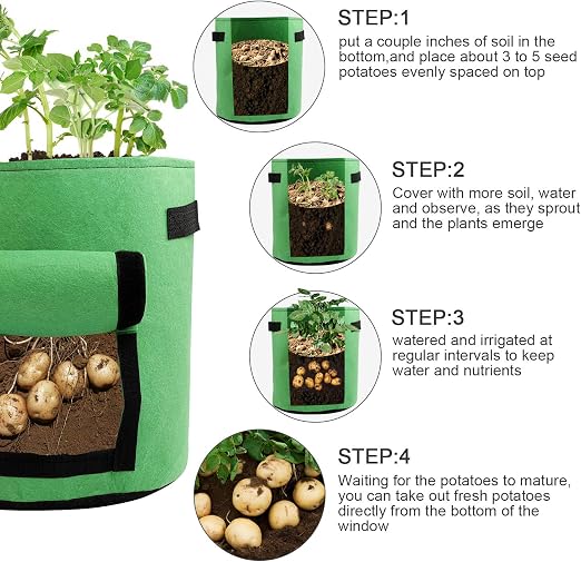 Ballery Bolsas de Cultivo de Papa, Bolsa de Cultivo de Plantas, 7 ...