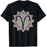 Aries Astrology Astrological Zodiac Sign Artistic Design T-Shirt