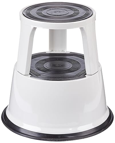 5 Star Facilities Step Stool Mobile Spring-loaded Castors Max 150kg Top ...