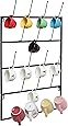 5 Tier Black Metal Wall Mounted Kitchen Mug Hook Display / Cup Storage Organizer Hanger Rack - MyGift