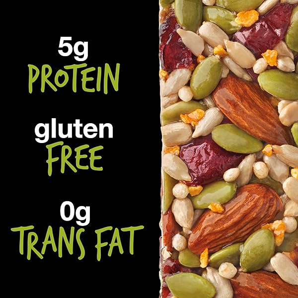 KIND SEEDS FRUIT & NUTS SNACK BAR, ORANGE CRANBERRY | 5G PROTEIN, HIGH FIBER, GLUTEN FREE BARS, 1.4 OZ, 6 COUNT