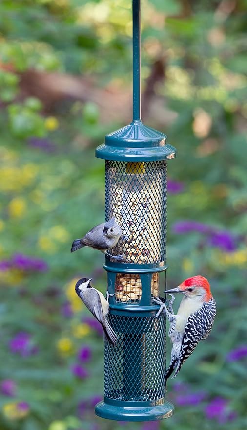 Hanging Squirrel Proof Woodpecker Feeder Bird Shelled Peanut Nugget