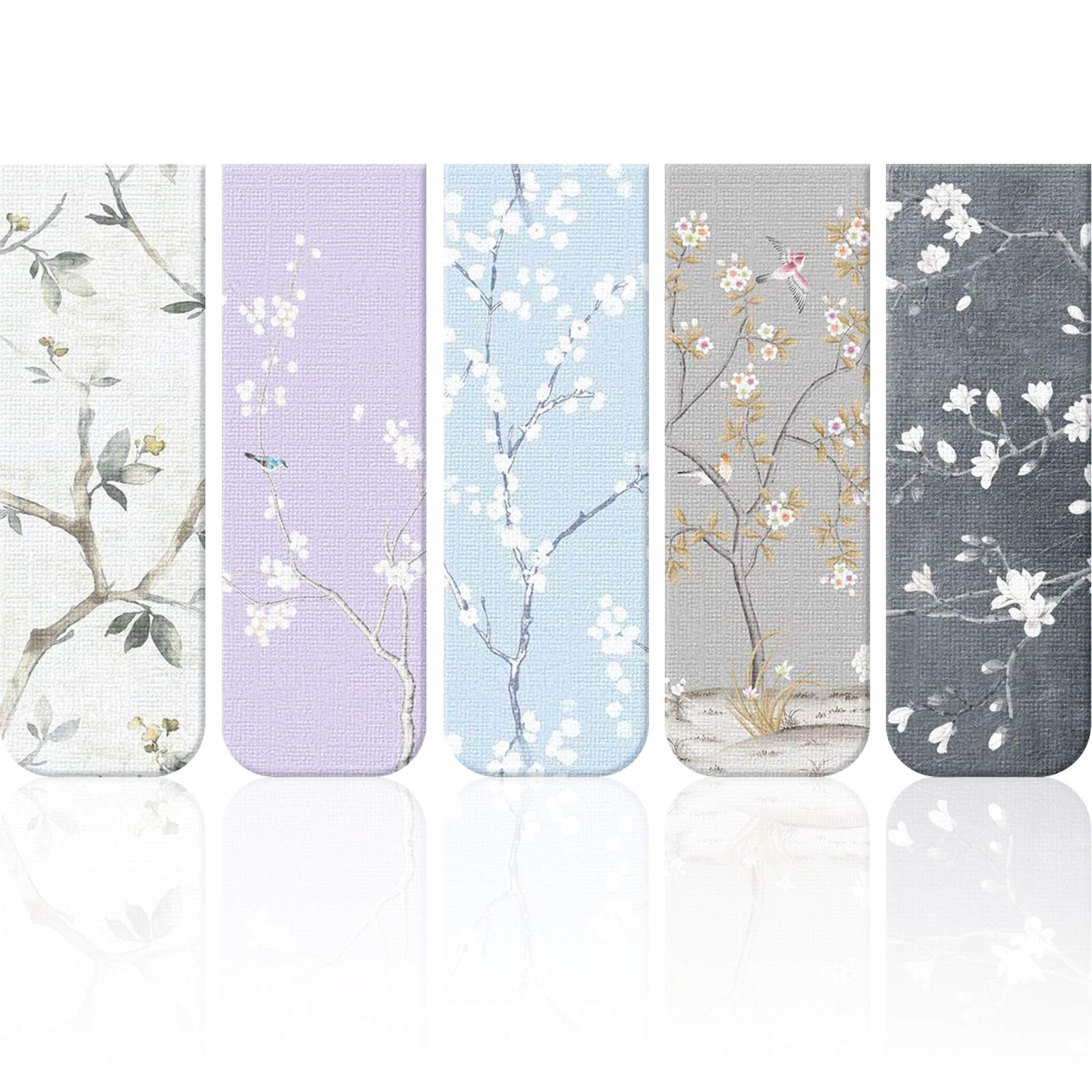 Zonon 5 Pcs Galentine Day Magnetic Bookmarks Magnet Page Markers Bookmarks Reading Book Markers for Students Children Adults, School Office Home Reading Supplies, Floral