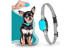 TRAINTAIL Bark Collar for Small/Medium Dogs, No Shock Anti Bark Collar, Rechargeable Anti Barking Collar w/2 Vibration & Beep Modes, Waterproof Shockless Smart Dog Stop Barking Control Device (Blue)