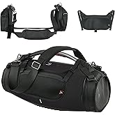 TXEsign Travel Carrying Strap for JBL Boombox 3/Boombox 3 Wi-Fi Waterproof Portable Speaker, Shoulder Strap with Two Side Covers Travel Carrying Pouch for JBL Boombox 3 (Black)