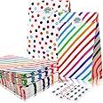 Party Favor Bags,Paper Party Bags,Small Paper Bags,Birthday Party Bags for Kids Party Gift Bags Small,Kraft Paper Loot Bags S