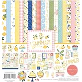 Carta Bella Lemonade Collection Kit for Scrapbooking and Cardmaking with Summer Citrus Lemons Theme