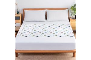 MOEMOE BABY Waterproof Potty Training Bed Pads, No-Slip Toddler Mattress Protector Absorbent Reusable Pee Pads for Nighttime Potty Training & Bedwetting