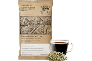 LEIVA'S COFFEE Leiva’s Unroasted Green Coffee Beans (1kg) – Volcanic San Marcos Single Origin Coffee w/Floral Notes – Washed, Shade Grown Organic Guatemala Beans – Lively Acidity, Whole Bean Unroasted Blend