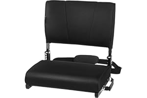 Sheenive Stadium Seats with Back Support, Bleacher Chairs with Back and Cushion, Mesh Fabric Material, Curved Backrest,Padded Portable Folding Stadium Chair with Shoulder Strap,Ideal for Sports Events