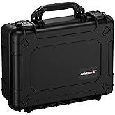 Condition 1 20" Large Hard Case Lockable Storage Box, Model 227, Waterproof Tough Plastic Case Protective Luggage for Camera, Tactical Gear, Made in USA, 19.75"x15.75"x7.5" Black
