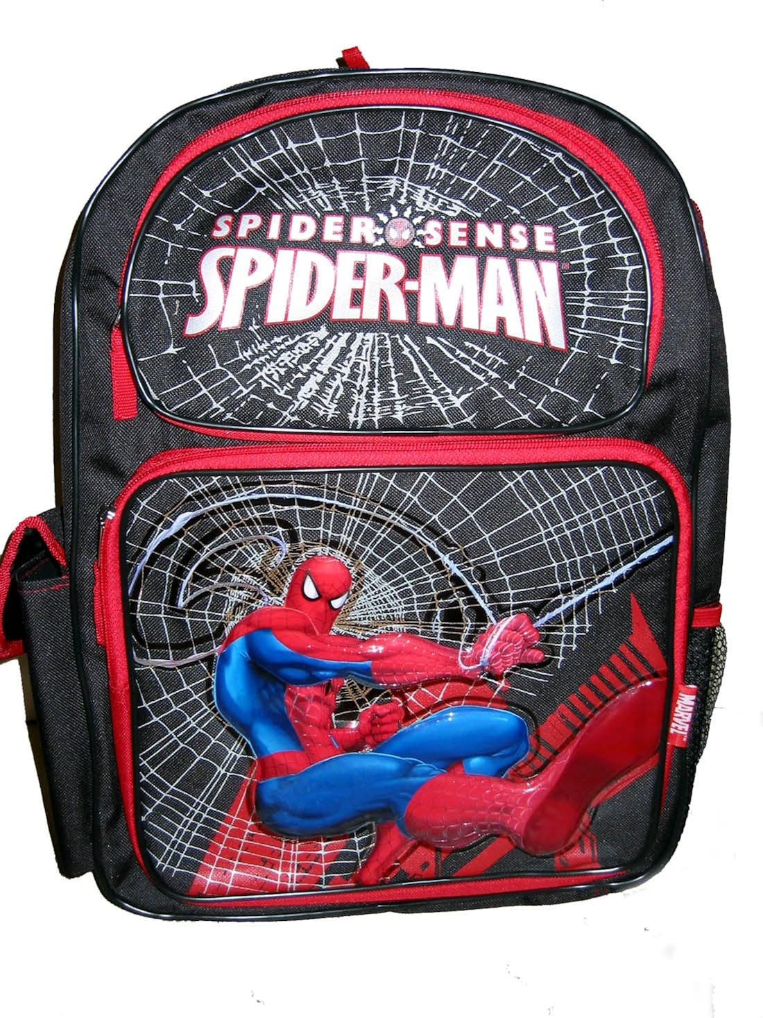 Amazon Com Marvel Super Hero Spiderman Spider Man Sense Large Black Backpack Bag Childrens School Backpacks Clothing