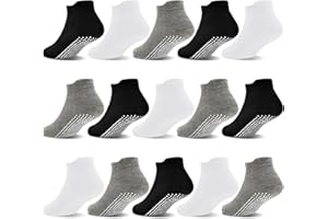 GRPSKCOS Non Slip Toddler Socks 15 Pairs Toddler Grip Anti Skid Low Cut Socks for 1-7 Years Boys Girls