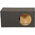 QPower HD112VL Single 12 Inch SPL XL Heavy Duty Side Ported Subwoofer Box Enclosure with Durable Carpet Covering for Car Audio Systems