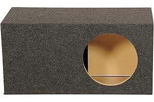 QPower HD112VL Single 12 Inch SPL XL Heavy Duty Side Ported Subwoofer Box Enclosure with Durable Carpet Covering for Car Audi