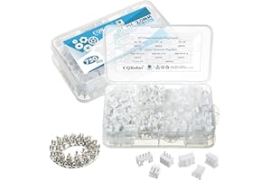 CQRobot JST PH 2.0 mm Pitch 2-Pin/3-Pin/4-Pin JST Wiring Connecting IC Male Plugs, Female Sockets Housing and T-Shaped Crimp Terminal Kit. 150 Sets/750 Pieces JST PH Connector Adapter Cable Assembly.