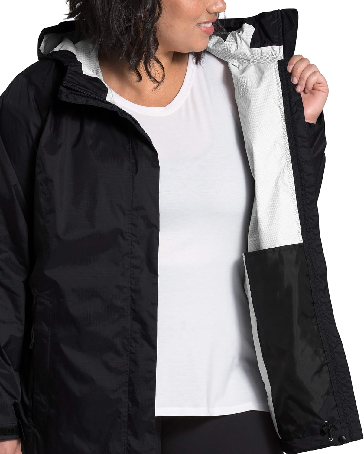 The North Face Women’s Plus Size Venture 2 Waterproof Hooded Rain Jacket: Clothing