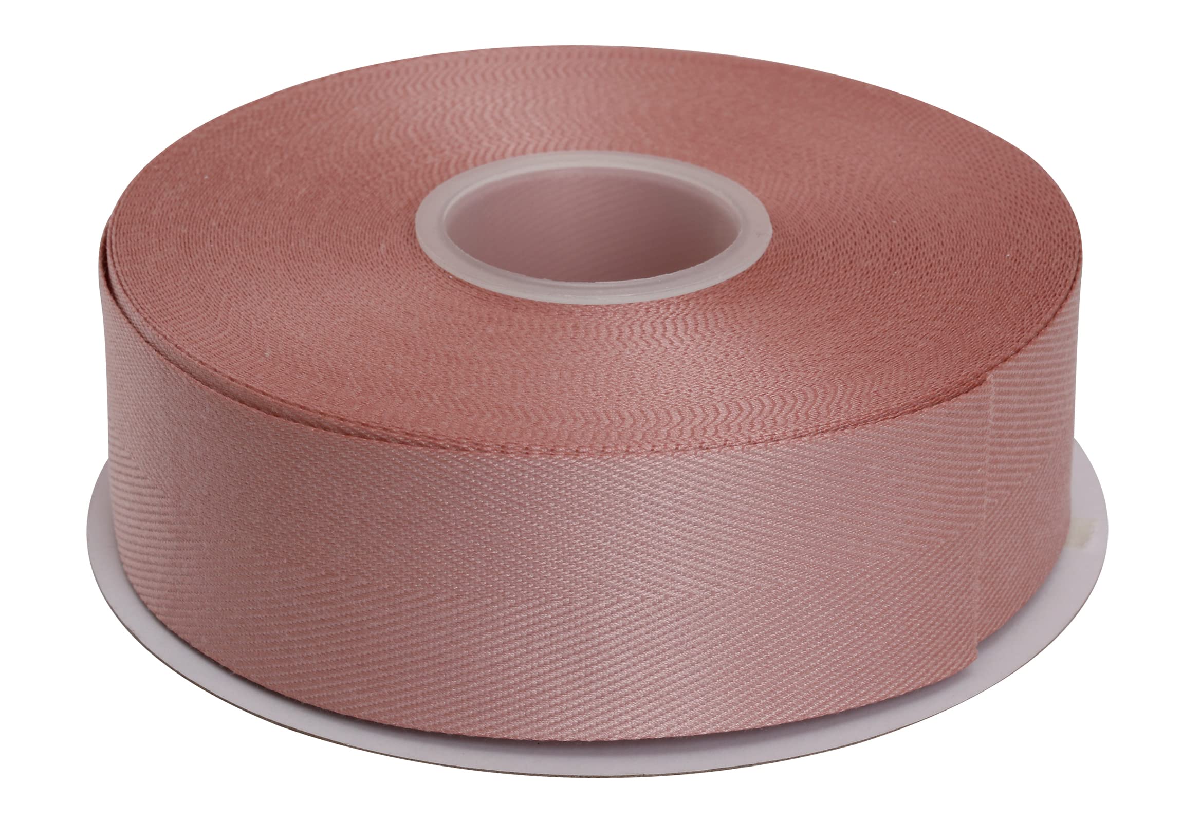 Joycrosso Herringbone Tape Twill Ribbon Soft Handle, Great for Gift Wrapping Craft Sewing, 38mm x 22 Meters - Antique Mauve