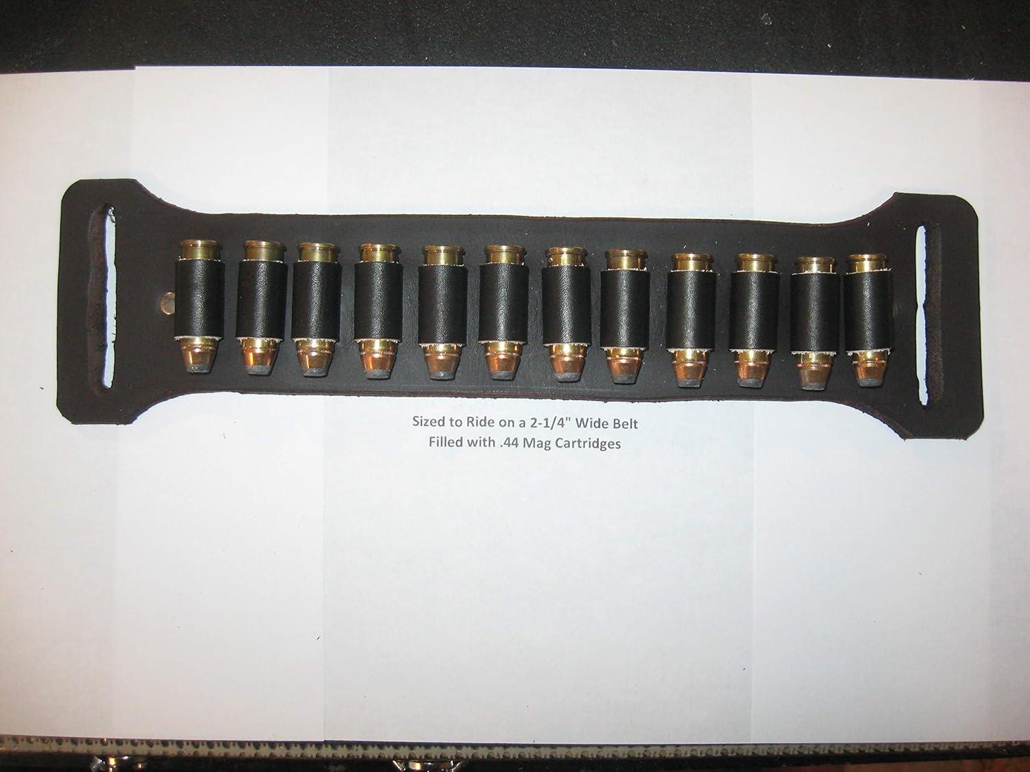 Ammo Holder Slide on Belt Leather Cartridge Holder for