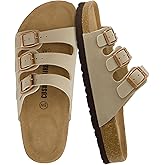 CUSHIONAIRE Women's Lela Cork footbed Sandal with +Comfort