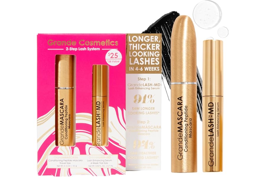 Grande Cosmetics Lash & Brow Care Systems – Multi-Step Enhancing Sets for Longer, Fuller, Healthier Look