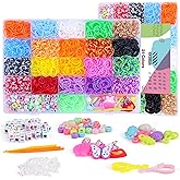 XKDOUS 21 Colors Rubber Band Bracelet Kit, Rubberband Bracelet Making Kit | 2000+ Rubber Bands with Case for Kids Ages 6+, DIY Jewelry Bracelet for Art &amp; Craft, Ideal Gift Choice for Birthday &amp; Holiday