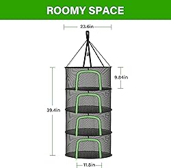 iPower Herb Drying Rack 4-Layer 2-Feet Hanging Mesh