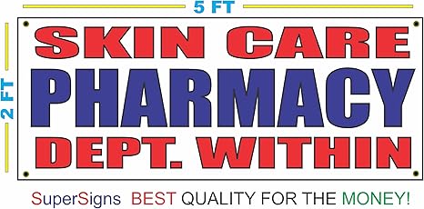 Amazon Com Skin Care Pharmacy Dept Within Banner Sign 2x5 Store