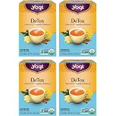 Yogi DeTox Tea, Healthy Cleansing Formula, 16 Tea Bags (4 Pack) | Organic Blend with Burdock, Dandelion, Ginger Root, Black Pepper and Cardamom for Digestive and Circulation Support