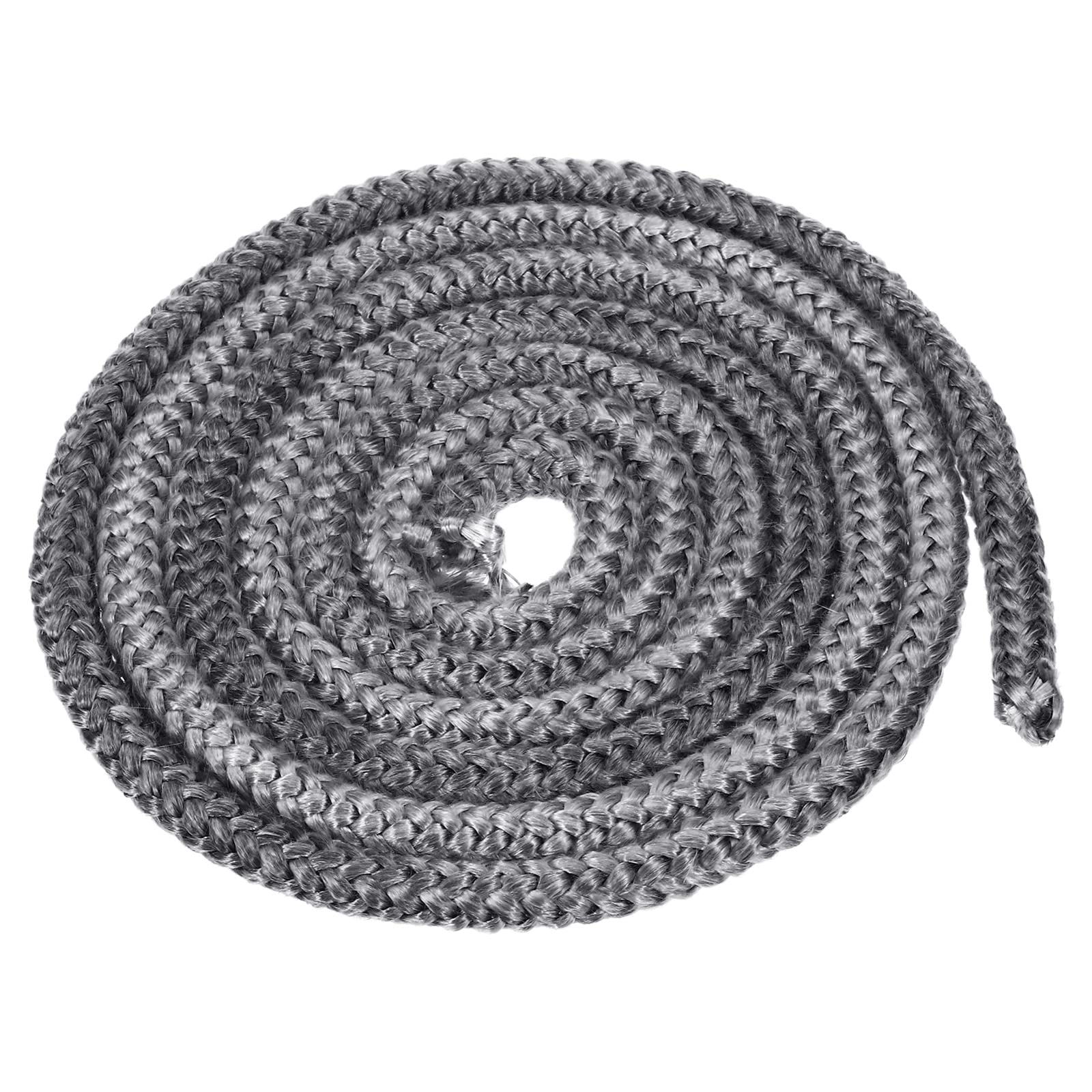PATIKIL 6.57ftx3/8" Wood Stove Gasket Rope, Fiberglass Round Braided Rope High-Temperature Stove Gasket Seal for Boiler Furnace Oven Kiln Casting, Black