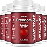 (5 Pack) Heart Freedom - Heart Freedom Capsules, Official HeartFreedom Pills All Natural Ingredients - Maximum Strength, Premium Advanced Formula Support Health & Wellness, 300 Capsules for 5 Months