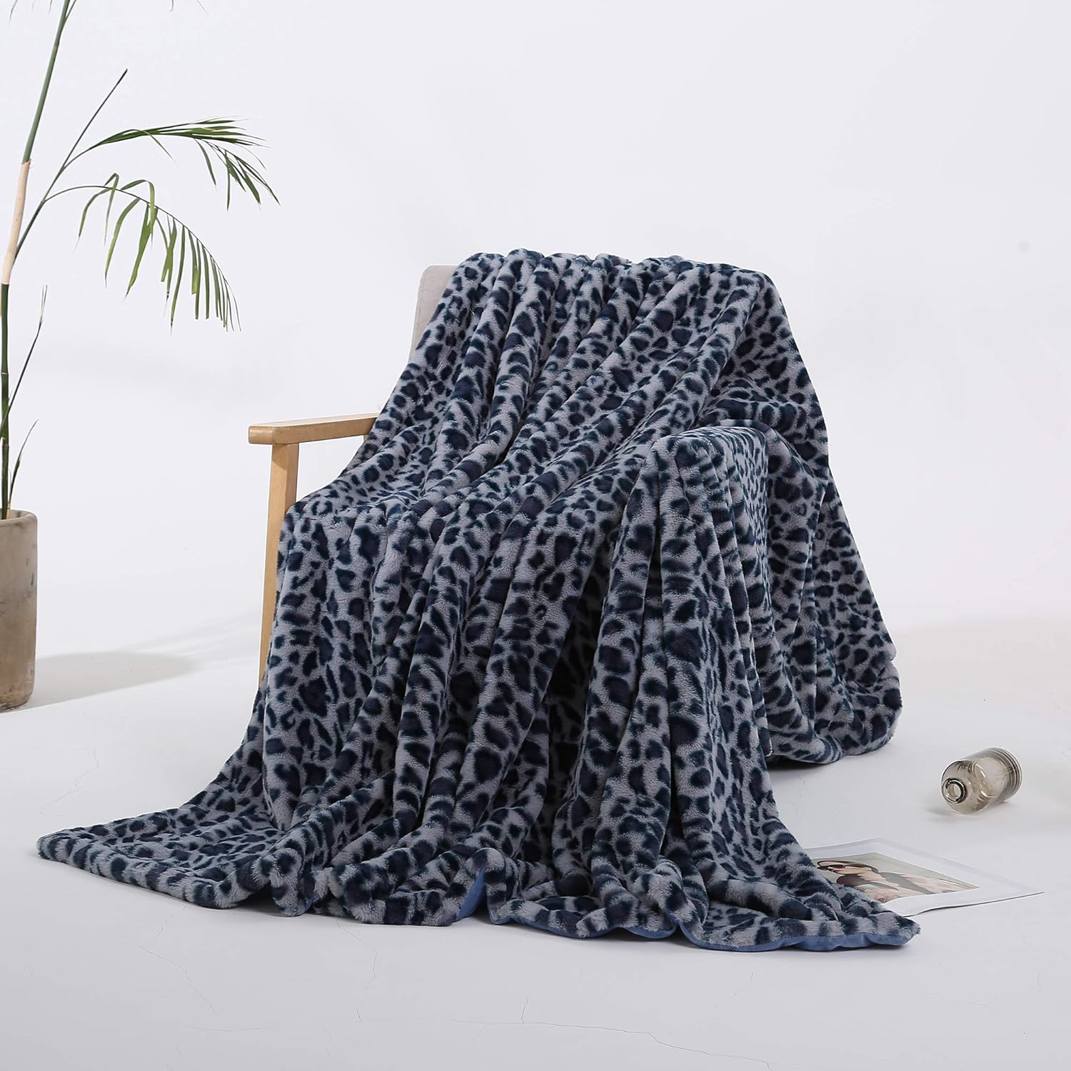 Styho Super Soft Blanket Leopard Print Mink Faux Fur Throw 160 x 200cm Microfiber Throws
