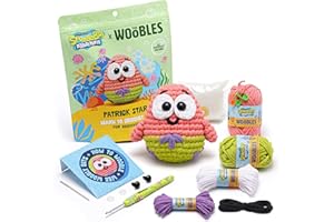 The Woobles Crochet Kit for Beginners – Spongebob Squarepants Craft Kit with Easy Peasy Yarn for Adults & Young Crafters, As 