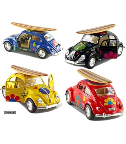 1962 Volkswagen Classic Bus W/ Surfboard & Decals, Green - Kinsmart 5060DS - 1/32 Scale Diecast Toy Car (Brand New, But NOT IN BOX - Foto 12