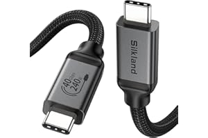 Silkland USB 4 Cable [USB-IF Certified] for Thunderbolt 4 Cable 3.3FT, 40Gbps Data Sync, 8K/5K@60Hz, 240W, USB C Thunderbolt 