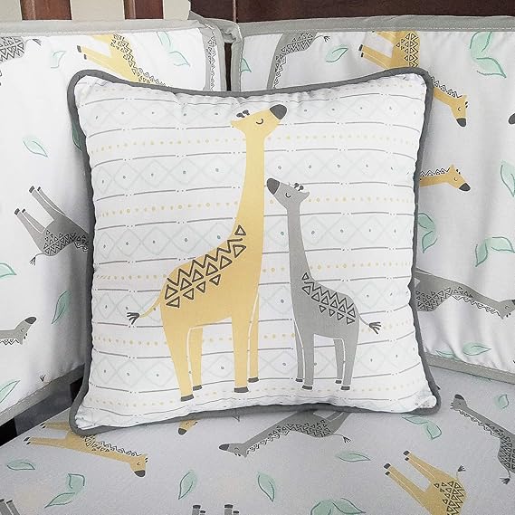 8 Piece Gray Yellow Brandream Crib Bedding Sets For Boys Baby Nursery Bedding Woodland Giraffe Family Dot Design Home Kitchen Kids Home Store Sostulsa Com