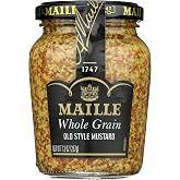 Maille Old Style Mustard 7.3 oz, Glass Jar, Made in France 1PK | For sandwiches, marinades, vinaigrettes and recipes; Old Style; 7.3 oz.