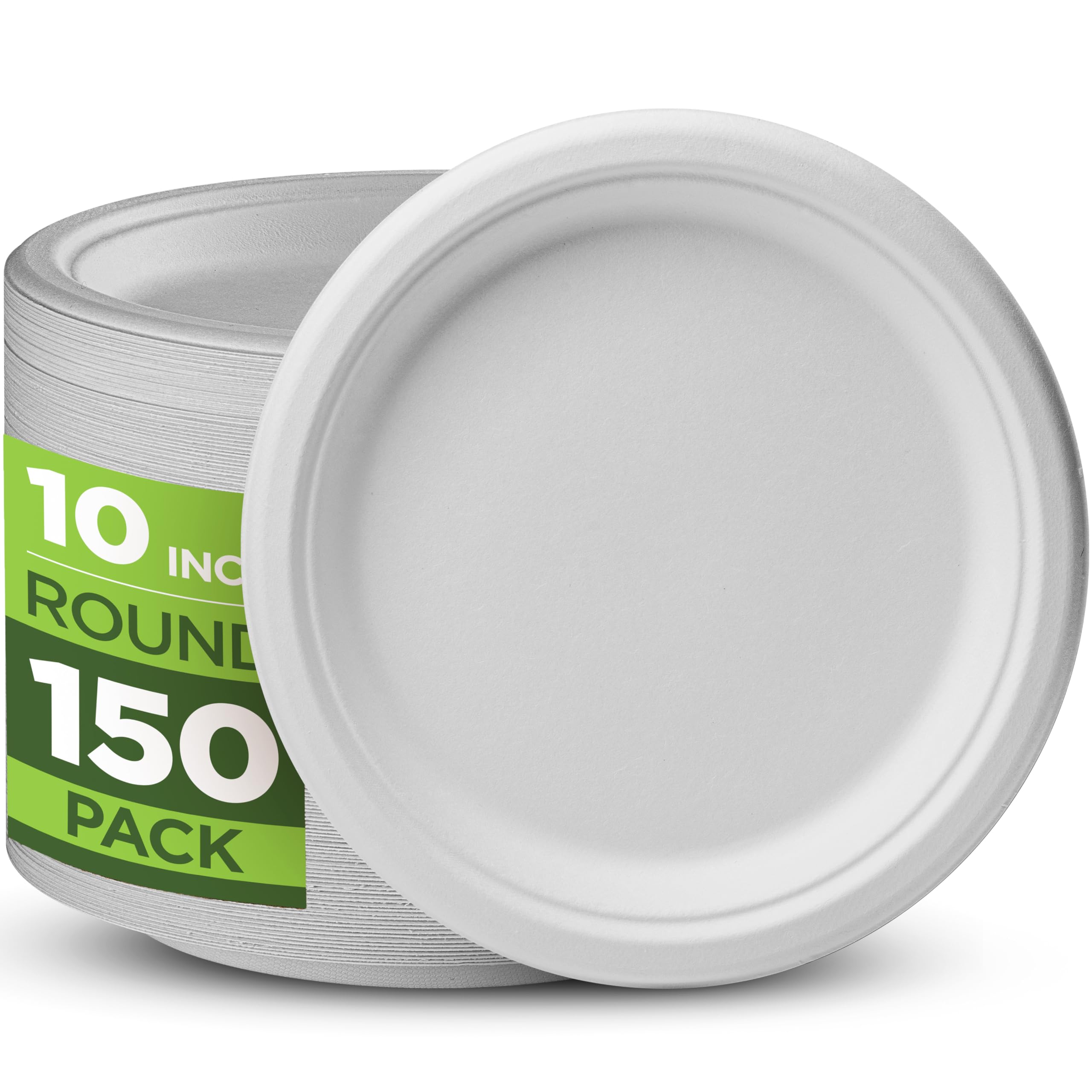 Mua Munfix 100% Compostable Paper Plates 150 Pack, 10 Inch Heavy Duty ...
